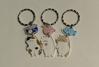 キャンドゥ、9398 揺れるアクリルキーホルダー ねこ商品画像