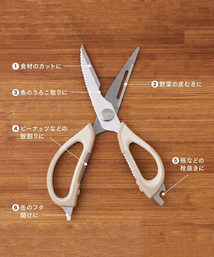 マグネットケース付きキッチンバサミ