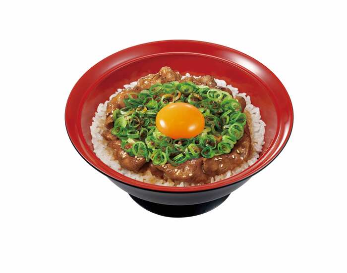 すき家の新商品：ねぎ玉牛カルビ焼肉丼 