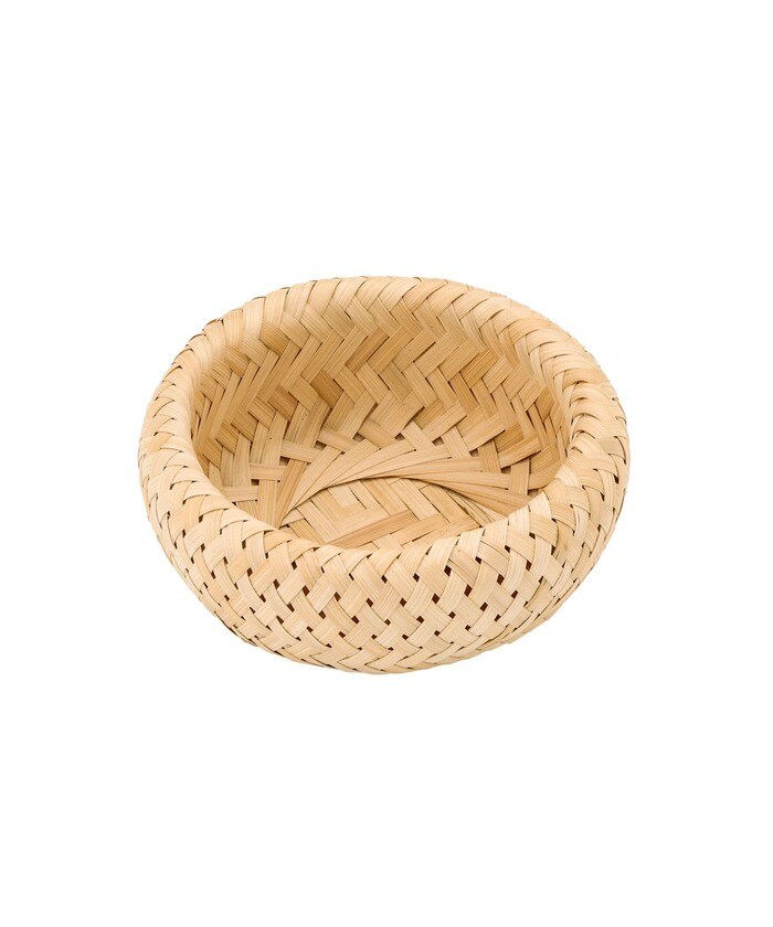 通気性に優れた竹編みボウル