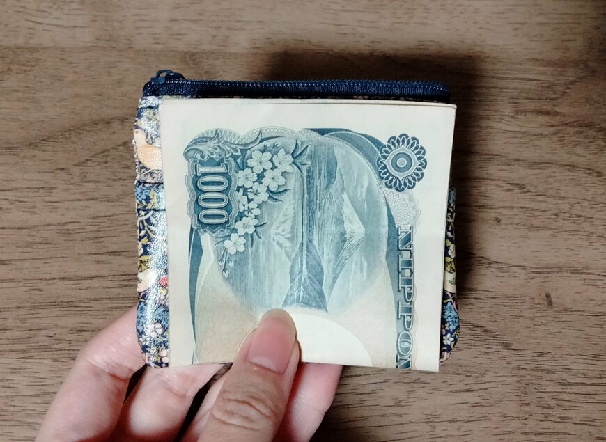 筆者撮影（セリア、コインケース ウィリアム・モリス）