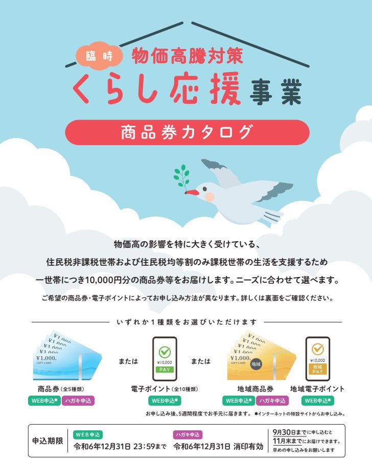 出所：東京都「物価高騰対策臨時くらし応援事業について（商品券カタログ）」