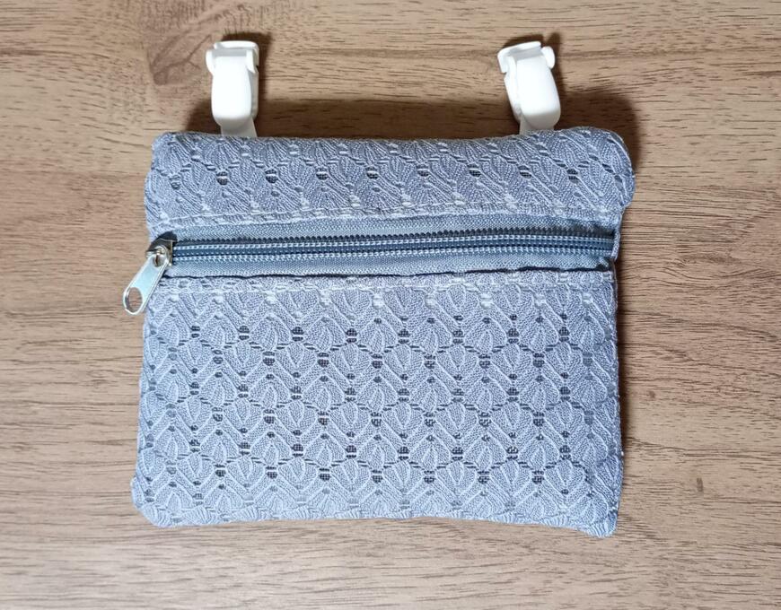 筆者撮影（ダイソー、移動ポケット横型 レース柄）