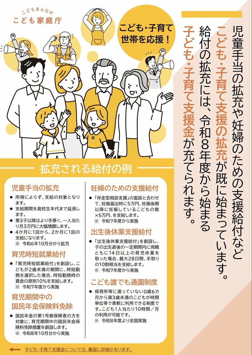 出所：こども家庭庁「国民健康保険・後期高齢者医療制度加入者向けリーフレット」