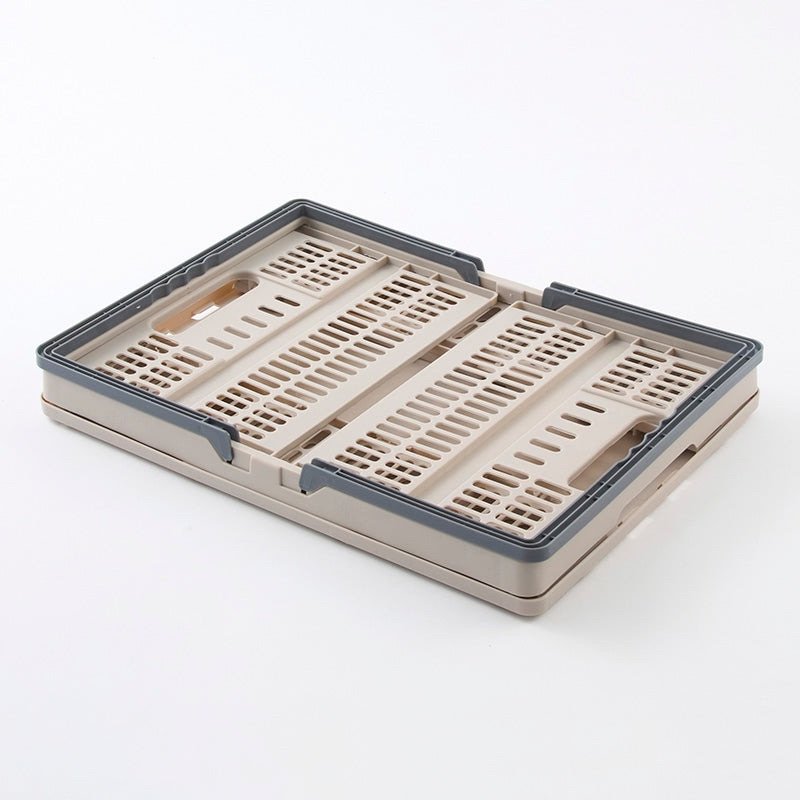 出所：ダイソー公式　折り畳みコンテナ（取手付、グレー）