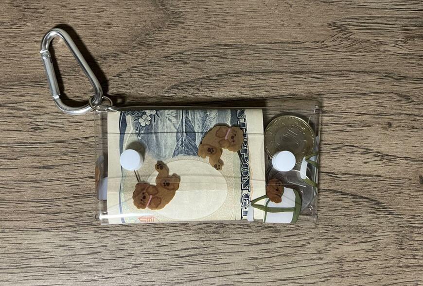 セリア、犬柄 マルチケース カラビナ付き商品画像