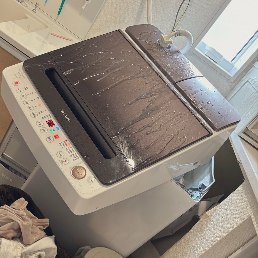 壊れてしまった洗濯機