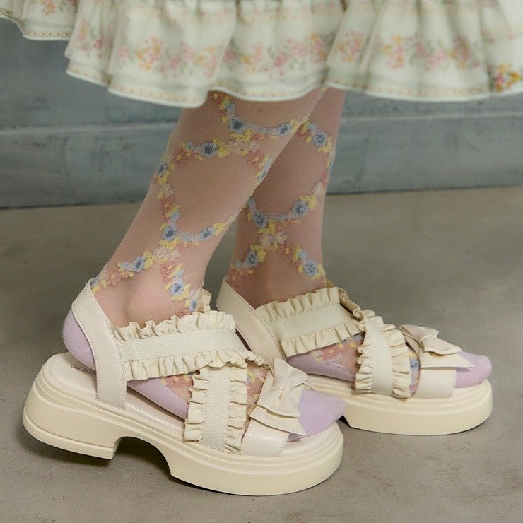 しまむらパーク レディース　サンダル（星名桜子）（アイボリー）