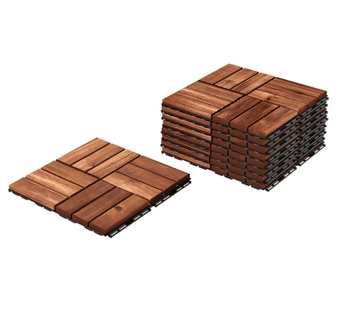 アカシア材の屋外用フロアデッキパーツ