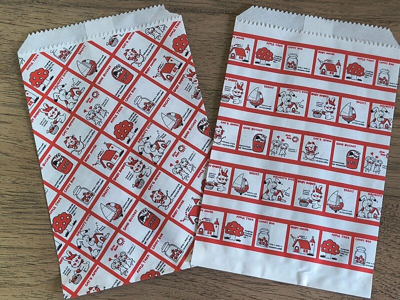 セリア、ペーパーバッグ シモジマファンジー ストップペイル 6枚 17×11.6cm筆者撮影写真