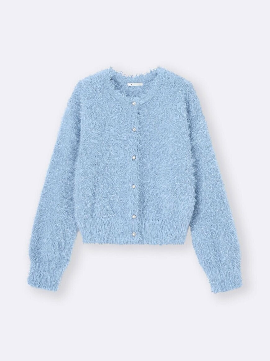 出所：GU公式　シャイニークルーネックカーディガンZ