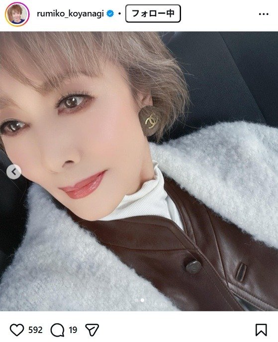 出所：小柳ルミ子のInstagram（＠rumiko_koyanagi） 参照日：2026年3月27日
