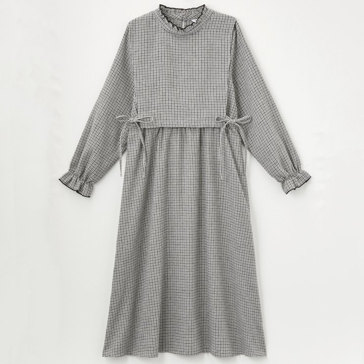 出所：しまむら公式オンラインストア レディース　チェック柄ワンピース（しまスタ）ブルー