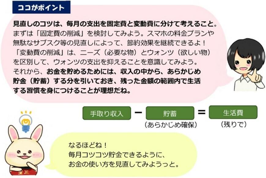 出所：財務省中国財務局「家計管理の考え方」