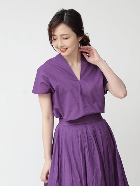 GOUT COMMUN - コットンVプルオーバー ¥6,350（税込）