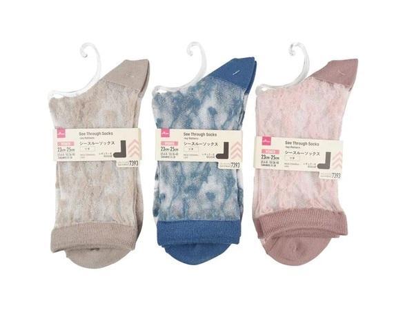 ダイソーシースルーソックス（ツタ）商品画像