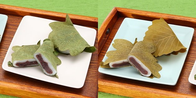 ローソンストア100の新商品:柏餅つぶあん／柏餅こしあん
