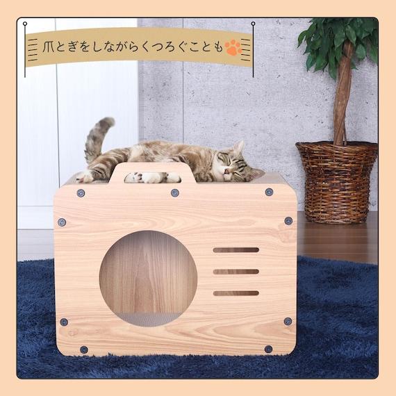 ニトリ、木目調 爪とぎキャットハウス(カメラ)商品画像