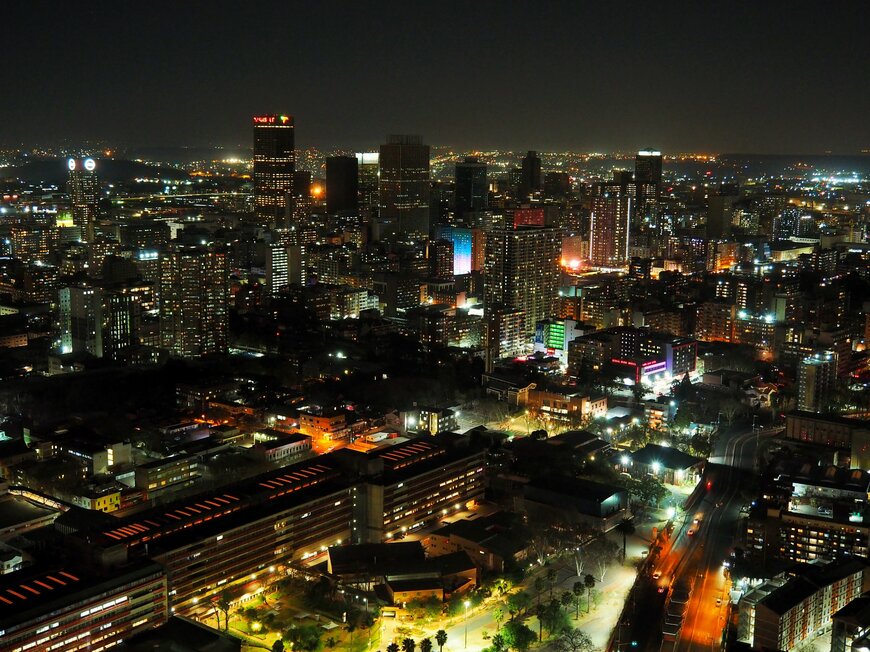 ポンテタワーから見たヨハネスブルグ