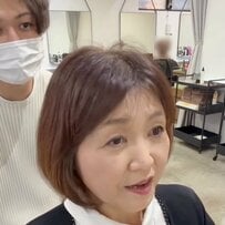 【姫路から】似合わせカットのために来店した女性。“前髪ふんわりひし形”でスッキリと可愛らしく