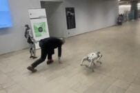 大学のロビーで開催されたロボットと人間の「かけっこ大会」　思わずほっこりする光景が話題