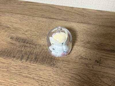 セリア、カプセルキーホルダードーム型筆者撮影