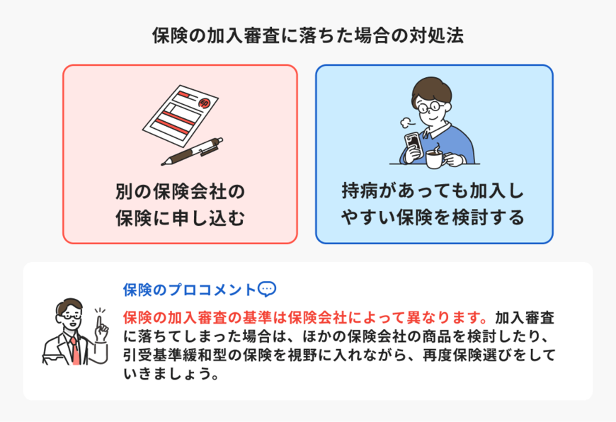 出所：ほけんのコスパ「保険の加入審査に落ちた場合の対処法」