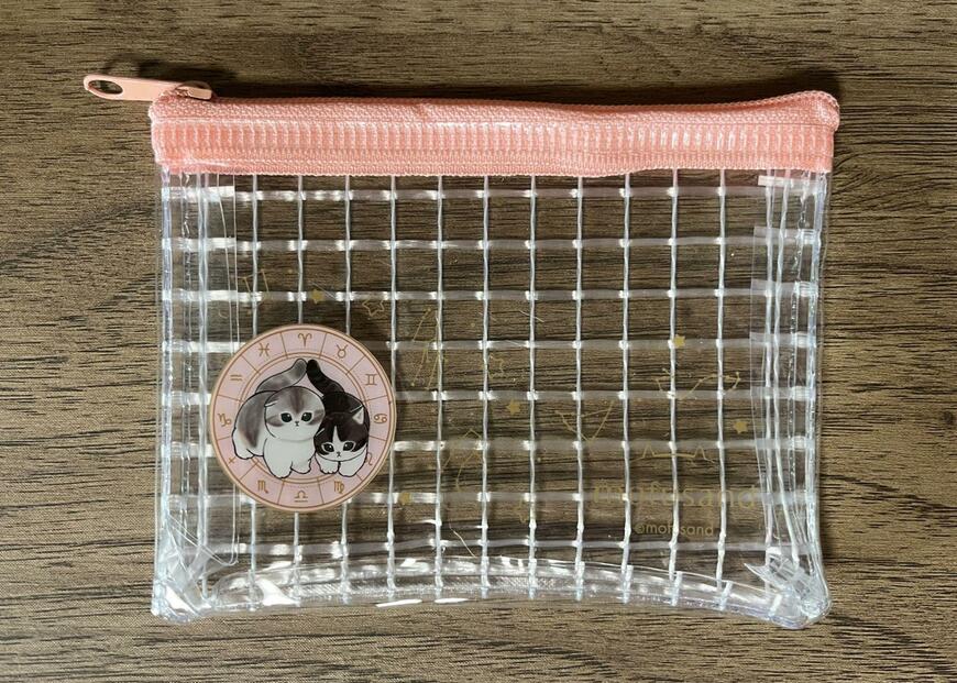 筆者撮影（セリア、mofusand ミニメッシュポーチ）