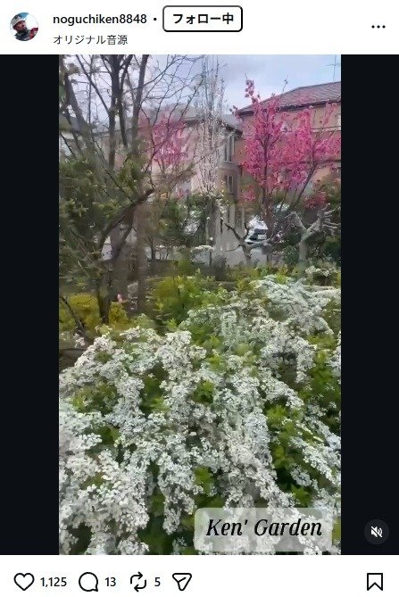 出所：野口健のInstagram（＠noguchiken8848）　参照日：2026年4月6日