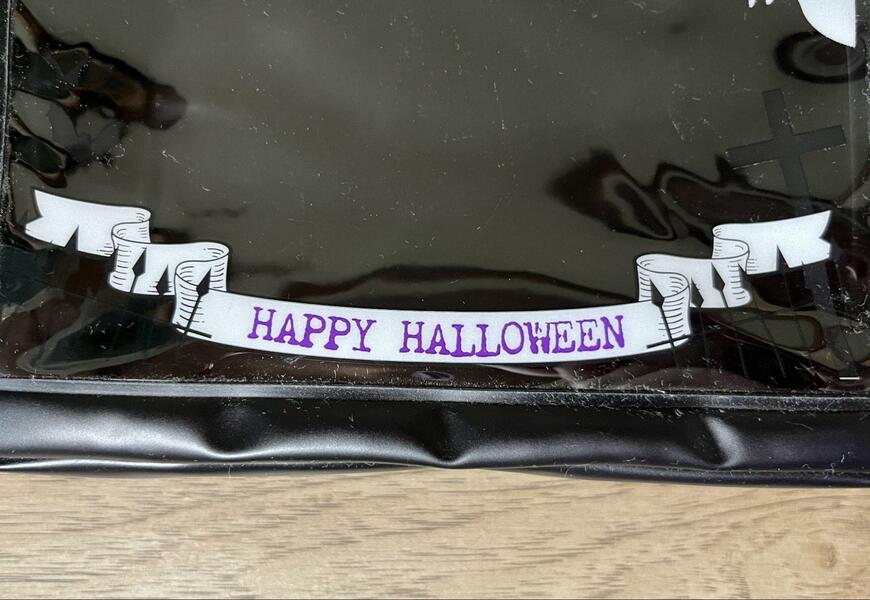 セリア、ハロウィン 窓付きポーチ ゴシック画像