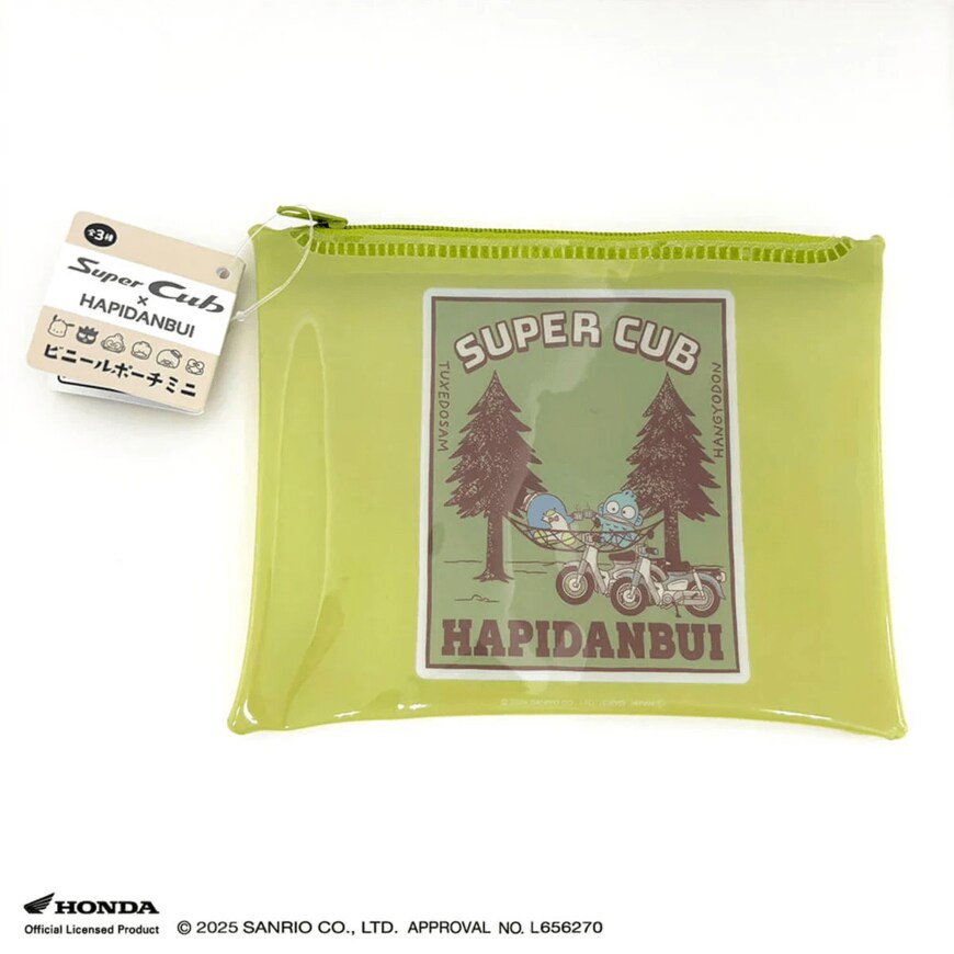 ワッツ公式 Super Cub × はぴだんぶい ビニールポーチミニ 362617 画像
