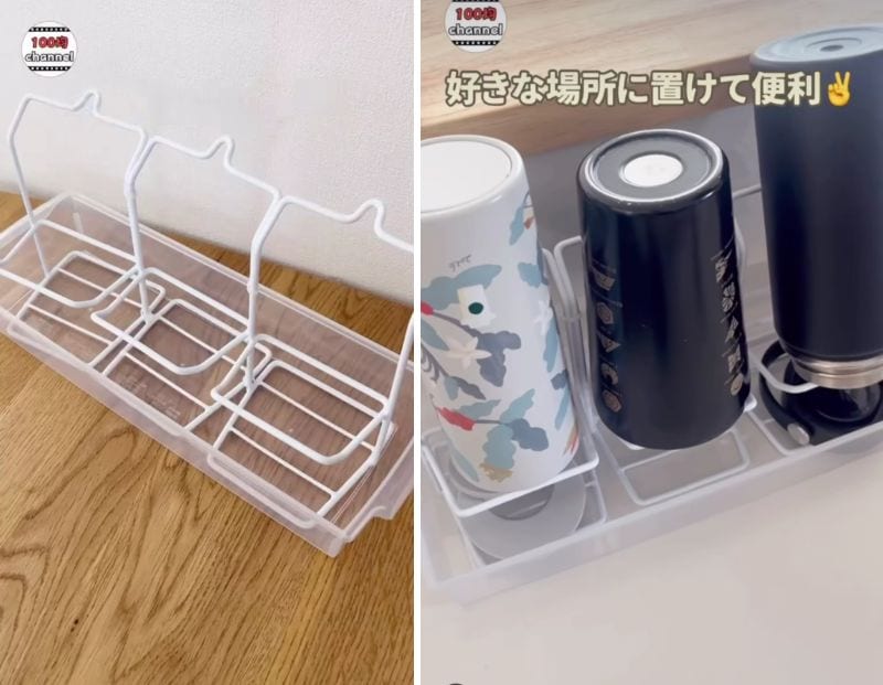 完成した「水筒置き場」