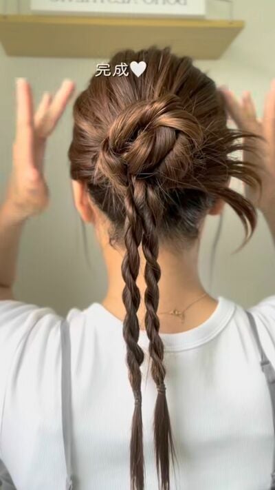 簡単カチモリヘアの完成
