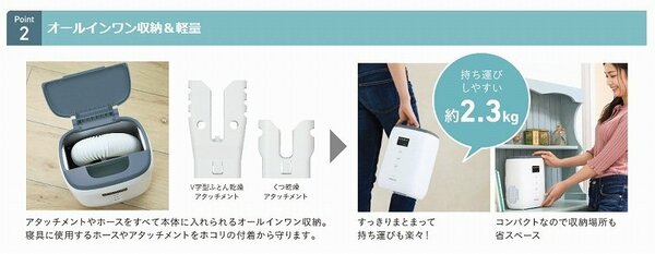 大きすぎないサイズは収納する際もすっきり