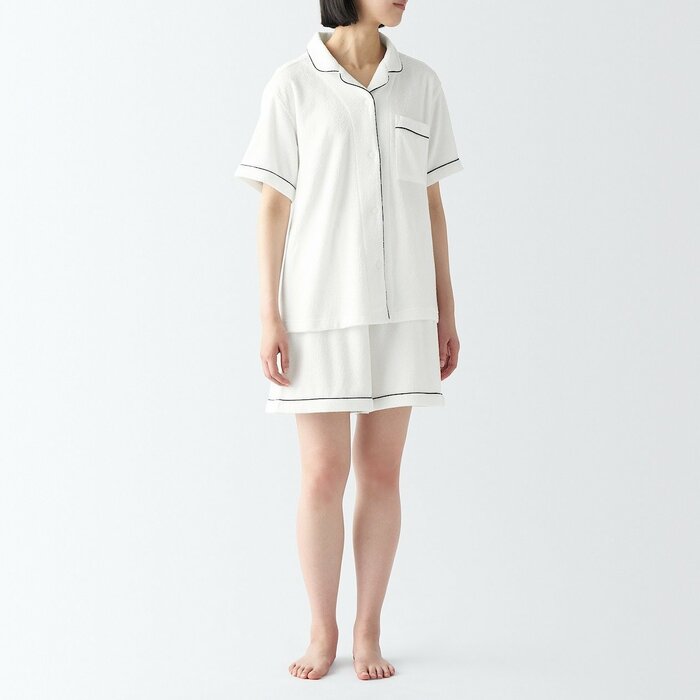 無印良品公式 婦人 着るタオル 両面パイル 半袖パジャマ