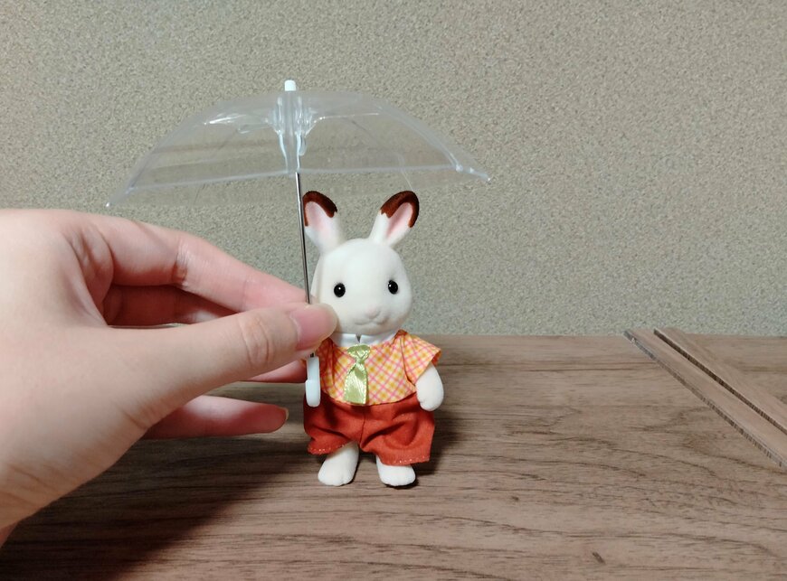 筆者撮影（セリア、ミニチュア傘）