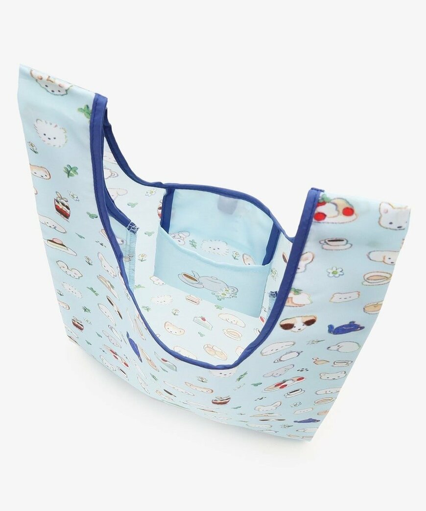 出所：アフタヌーンティー公式　ポケッタブルバッグ／総柄／てらおかなつみ