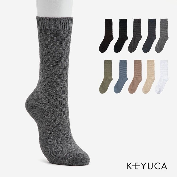 出所：ケユカ公式　RM メンズ ワッフルカノコクルー|ソックス|靴下