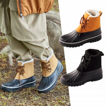 履き口がボアになっているので、寒い日もぬくぬく暖かく過ごせます