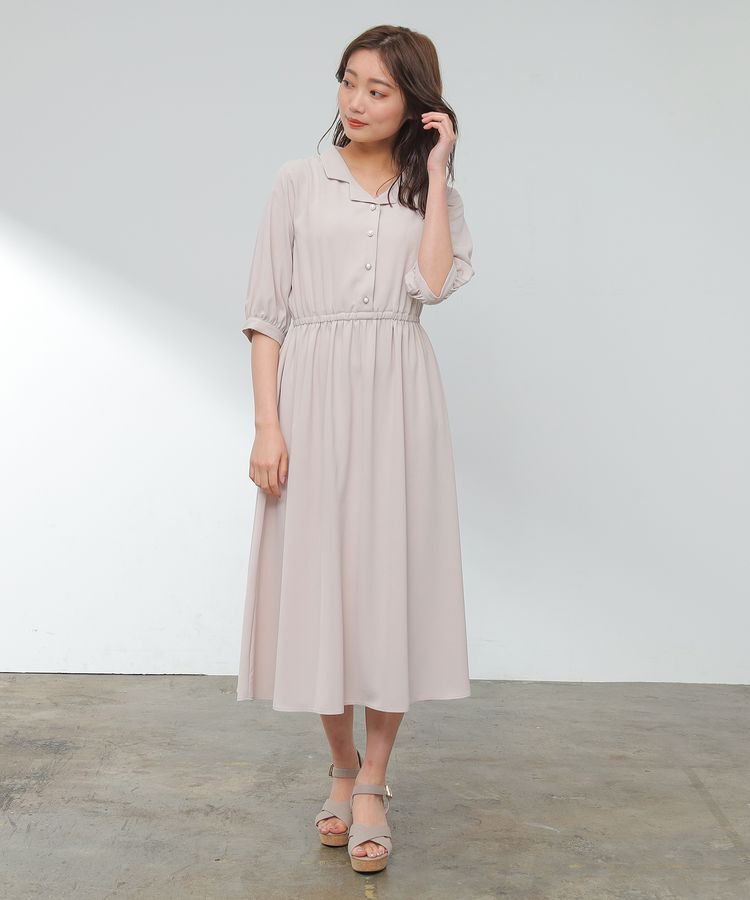 出所：ハニーズ　開襟ワンピース