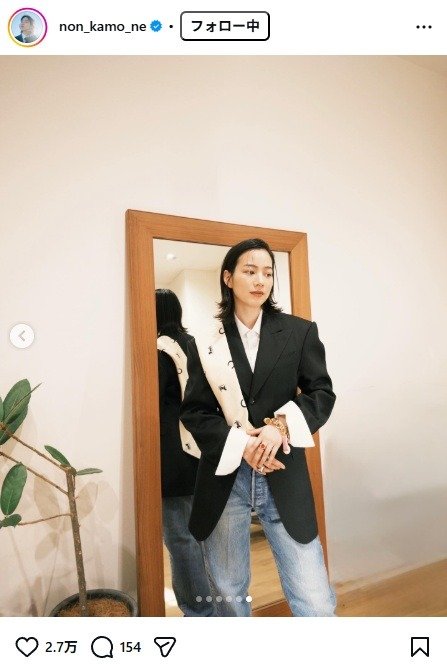出所：のんのInstagram（＠non_kamo_ne） 参照日：2026年2月25日