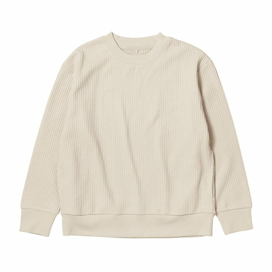 出所：ワークマン公式　レディースウォームワッフルクルーネック