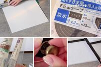 「真似したい！」異常に寒い〈トイレの窓〉→セリアのプラダンボールや隙間テープで作る〈二重窓〉で寒さ対策！「天才すぎる」と話題