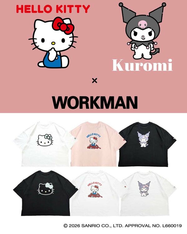 サンリオキャラクターコラボ第1弾はキュートなTシャツ