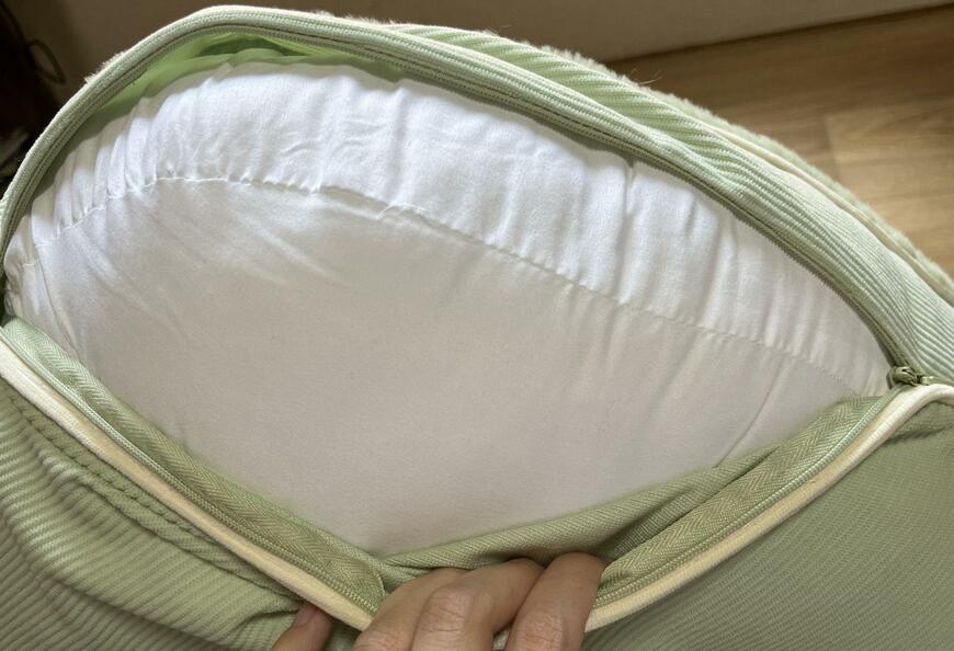 筆者撮影（NOLANROSS、もぐりこめる極上の時間。一度もぐると抜け出せないクッション【arrr】）