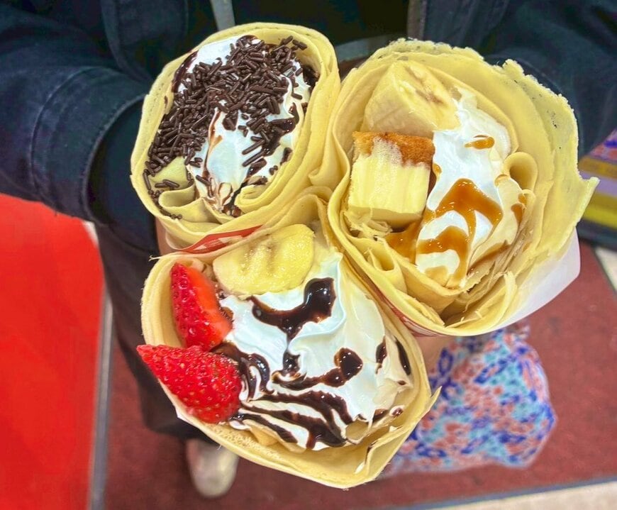 一つ一つのサイズ感がすごいクレープ