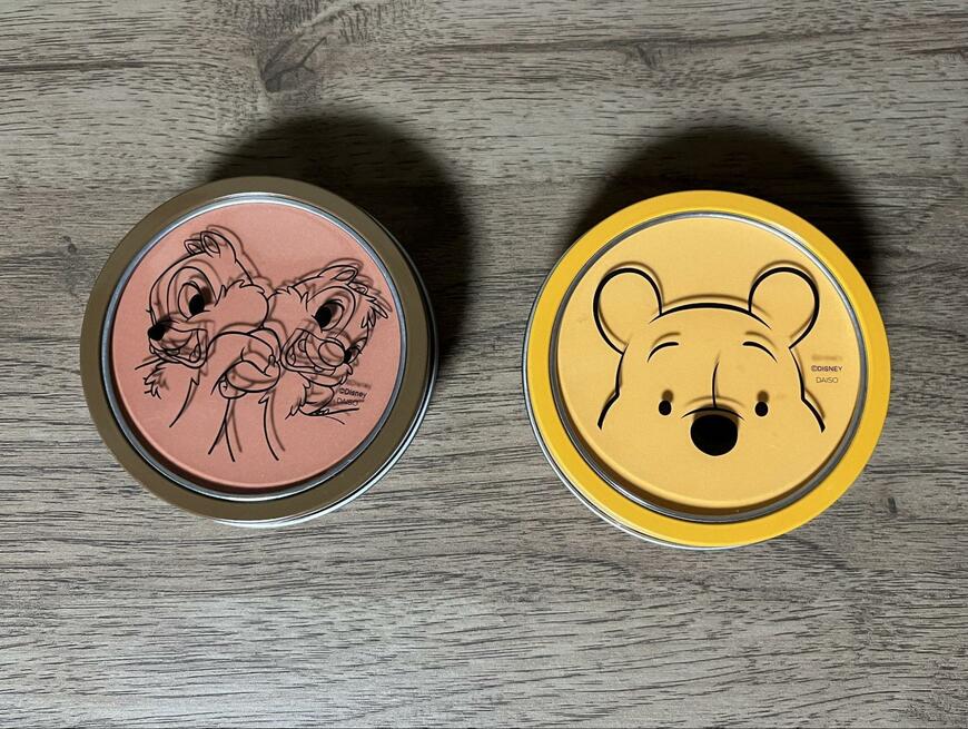 ダイソー、マグネット丸ケース(チップ&デール・くまのプーさん)