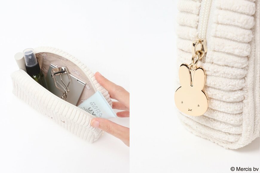 【WEB予約】miffyおかおコーデュロイラウンドポーチ