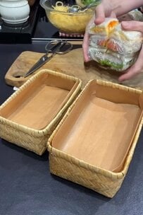 「ナイスアイデア」ひと工夫した【サンドイッチ弁当】が話題！彩り豊かで美しい断面がたまらない！