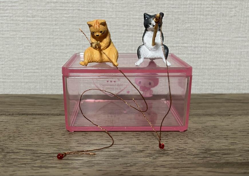 筆者撮影（セリア、水槽用オブジェ ねこ）